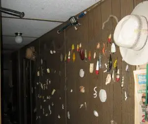 Lures double as a good wall decoration to add a bit of class