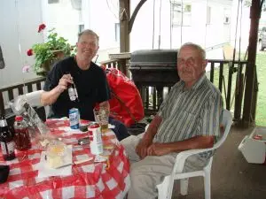 High tea involves beer and cheese on the porch with friends