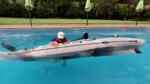 Kayak in pool