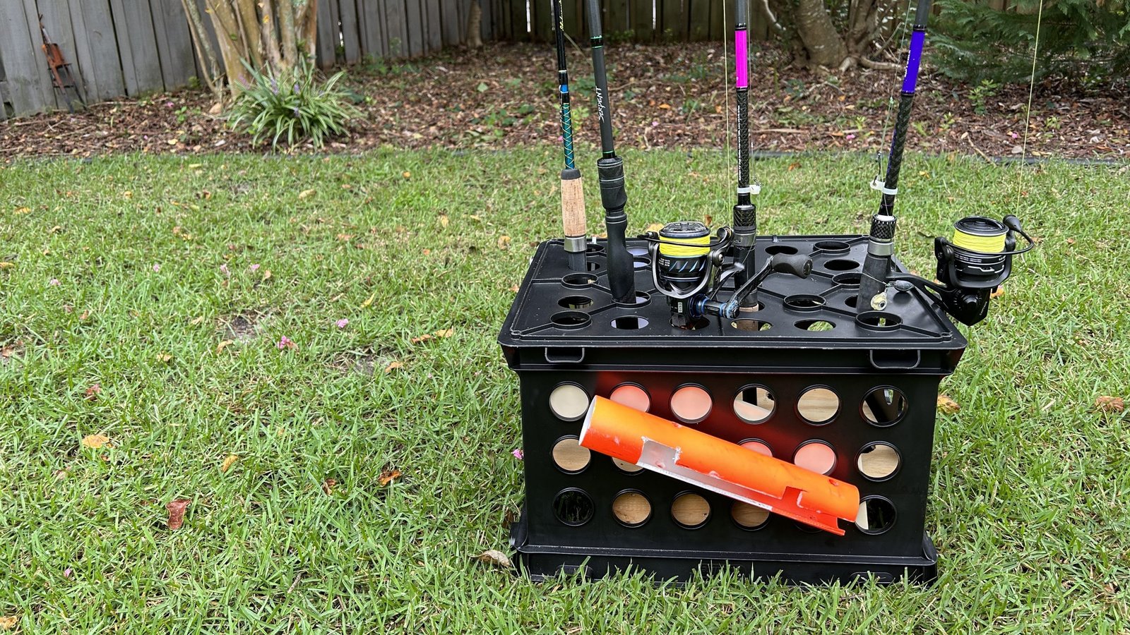 Add Fishing Rod Storage to Your Milk Crate Fishing Rod Holder - CatchGuide  Outdoors